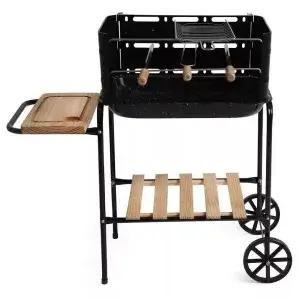 Churrasqueira móvel Mor Califórnia 82cm de largura 75cm de altura 38.5cm de profundidade preta