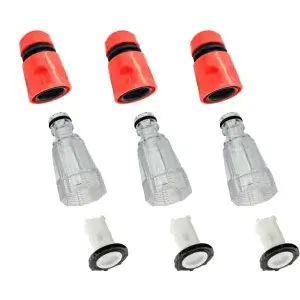 Kit 9un Conector Filtro e Engate Vermelho Compatível com Lavajato