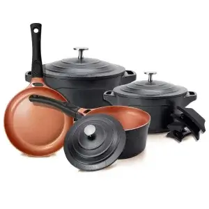 Jogo de 4 Panelas Antiaderente Premier Black Le Cook