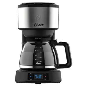 Cafeteira Oster Day Light Programável, 1,2L, 127V/220V, Preto/Inox, 800W